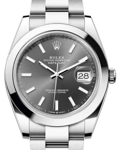 Rolex Datejust Grey dial Smooth Bezel photo