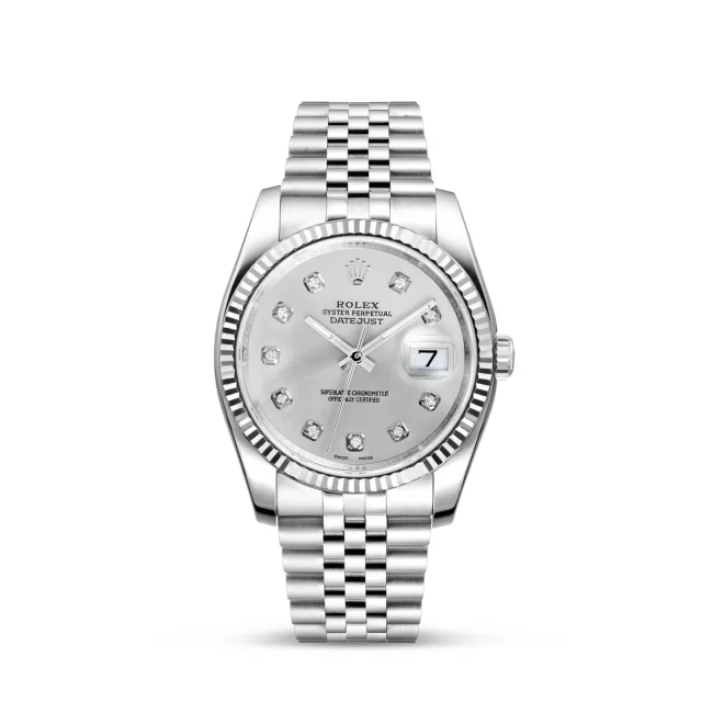 Rolex Datejust White Silver Diamond Dial photo