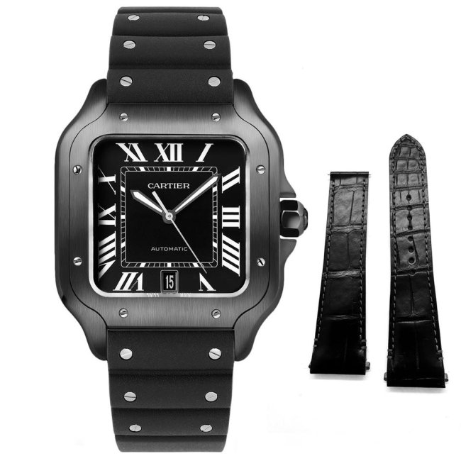 Cartier Santos Large Black Ceramic photo