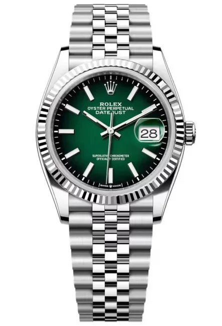 Rolex Datejust Ombre Green Dial White Gold photo