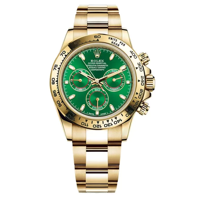 Rolex Cosmograph Daytona Green Dial Yellow Gold photo